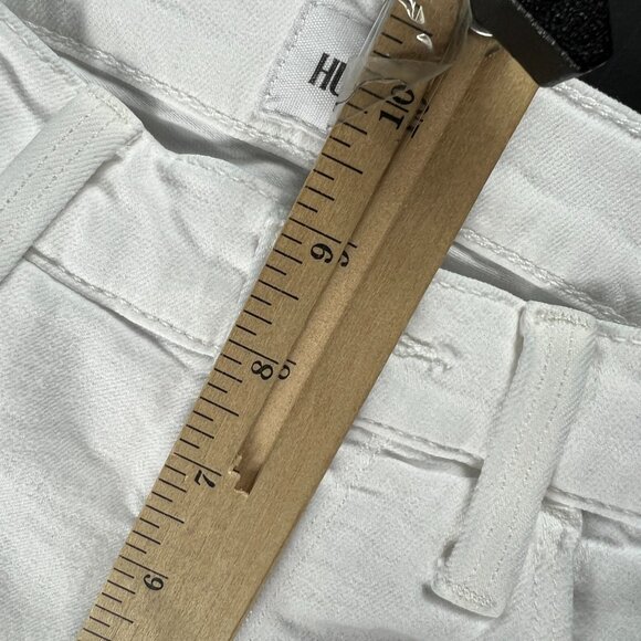 Hudson Jeans Women's 28x26* Natalie Mid Rise Slim Boyfriend White Denim Tag 25 - Picture 15 of 16